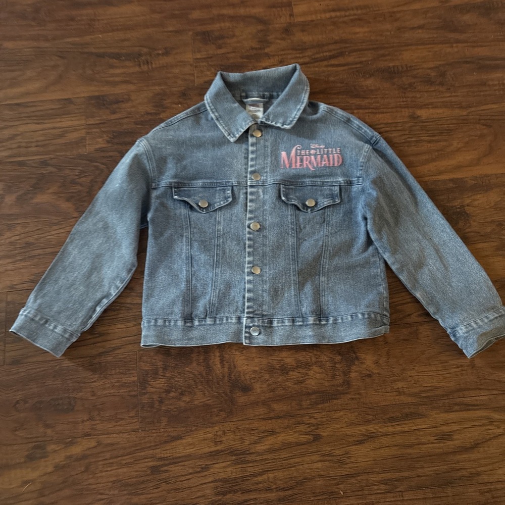 Disney Princesses The Little Mermaid Jean Denim Coat Jacket Youth Sz M